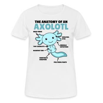 Axolotl Explanation Anatomy of an Axolotl - Women's Breathable T-Shirt - white - Front - AI Model Female 172 dark (172cm)