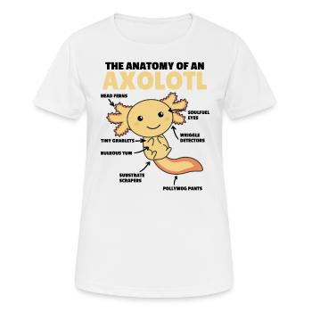 Axolotl Explanation Anatomy of an Axolotl - Women's Breathable T-Shirt - white - Front - AI Model Female 172 dark (172cm)