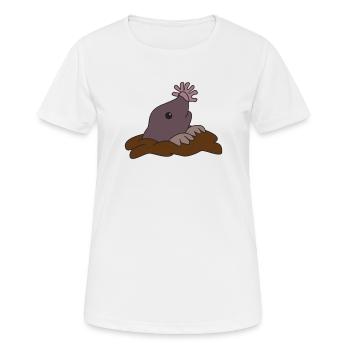 Sternenmull Sternen Maulwurf süßer Maulwurf - Frauen T-Shirt atmungsaktiv - Weiß - Vorne - AI Model Female 172 dark (172cm)