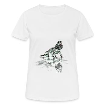 Iguane - T-shirt respirant Femme - blanc - Devant - AI Model Female 172 dark (172cm)