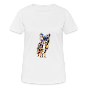 Chihuahua - Frauen T-Shirt atmungsaktiv - Weiß - Vorne - AI Model Female 172 dark (172cm)