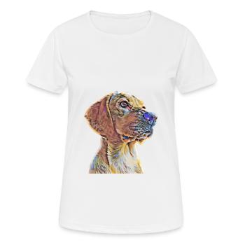 Labrador - Frauen T-Shirt atmungsaktiv - Weiß - Vorne - AI Model Female 172 dark (172cm)