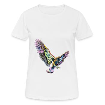 Adler - Frauen T-Shirt atmungsaktiv - Weiß - Vorne - AI Model Female 172 dark (172cm)