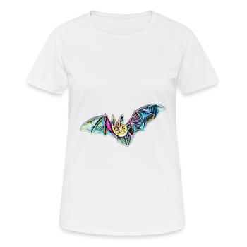 chauve-souris - T-shirt respirant Femme - blanc - Devant - AI Model Female 172 dark (172cm)