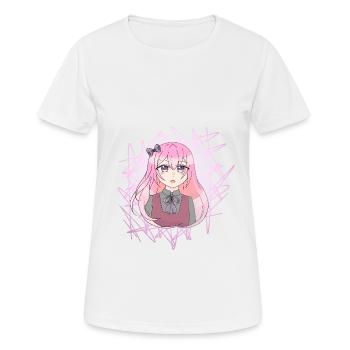 Manga Girl - Frauen T-Shirt atmungsaktiv - Weiß - Vorne - AI Model Female 172 dark (172cm)