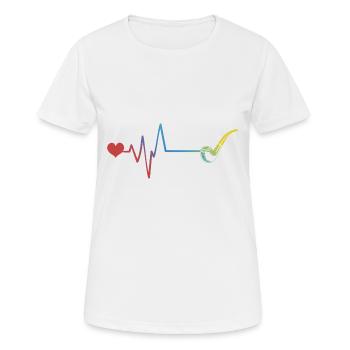 Whistle Pulse Heartbeat - Women's Breathable T-Shirt - white - Front - AI Model Female 172 dark (172cm)