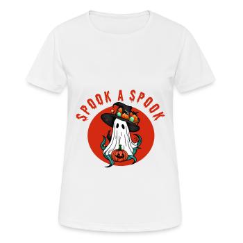 Erschrecke einen Spuk! - Frauen T-Shirt atmungsaktiv - Weiß - Vorne - AI Model Female 172 dark (172cm)