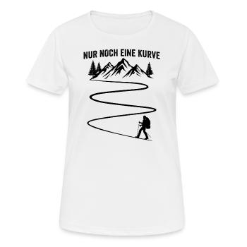 nur noch eine kurve wandern wanderer - Frauen T-Shirt atmungsaktiv - Weiß - Vorne - AI Model Female 172 dark (172cm)