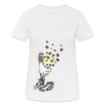L’argent des étoiles - T-shirt respirant Femme - blanc - Devant - AI Model Female 172 dark (172cm)