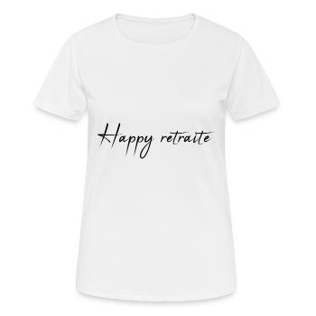 RUHESTAND. RUHESTAND. PENSIONIERT. RUHESTAND - Frauen T-Shirt atmungsaktiv - Weiß - Vorne - AI Model Female 172 dark (172cm)