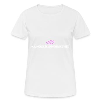 Junggesellinnenabschied Herz - Frauen T-Shirt atmungsaktiv - Weiß - Vorne - AI Model Female 172 dark (172cm)