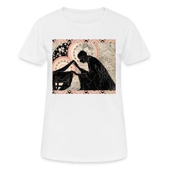 Mystère, illustration vintage, art nouveau boho - T-shirt respirant Femme - blanc - Devant - AI Model Female 172 dark (172cm)