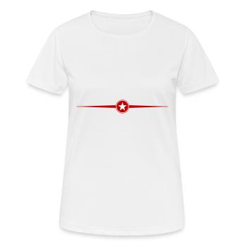 Stern Linie Abzeichen - Frauen T-Shirt atmungsaktiv - Weiß - Vorne - AI Model Female 172 dark (172cm)