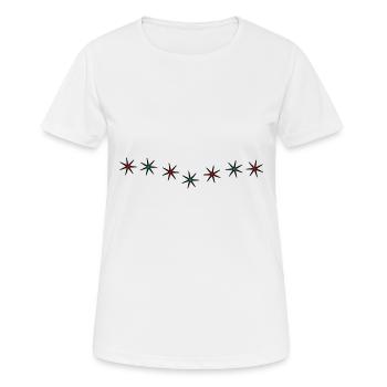 ETOILE. STAR. ETOILES. FÊTE. ANNIVERSAIRE. NOËL - T-shirt respirant Femme - blanc - Devant - AI Model Female 172 dark (172cm)