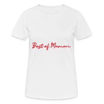 MOTHER's DAY. HAPPY MOTHER'S DAY. MOM - Women's Breathable T-Shirt - white - Front - AI Model Female 172 dark (172cm)