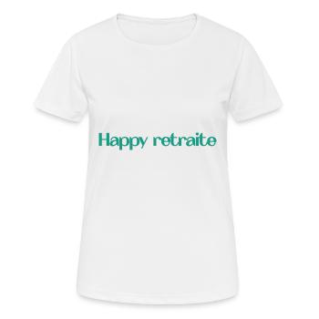 RUHESTAND. RUHESTAND. PENSIONIERT. RUHESTAND - Frauen T-Shirt atmungsaktiv - Weiß - Vorne - AI Model Female 172 dark (172cm)