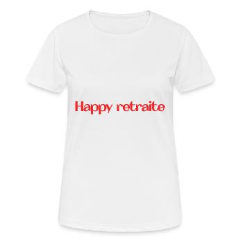 RUHESTAND. RUHESTAND. PENSIONIERT. RUHESTAND - Frauen T-Shirt atmungsaktiv - Weiß - Vorne - AI Model Female 172 dark (172cm)