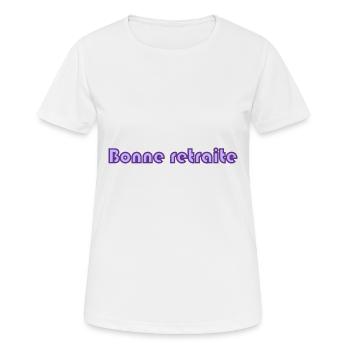 RUHESTAND. RUHESTAND. PENSIONIERT. RUHESTAND - Frauen T-Shirt atmungsaktiv - Weiß - Vorne - AI Model Female 172 dark (172cm)
