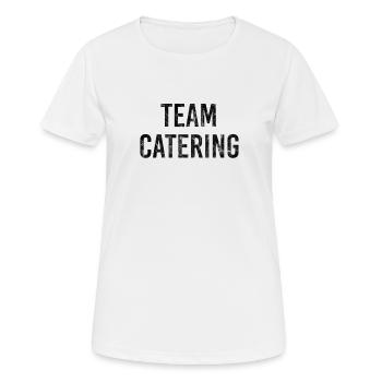 Traiteur traiteur d'équipe - T-shirt respirant Femme - blanc - Devant - AI Model Female 172 dark (172cm)