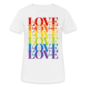 love is love - Women's Breathable T-Shirt - white - Front - AI Model Female 172 dark (172cm)