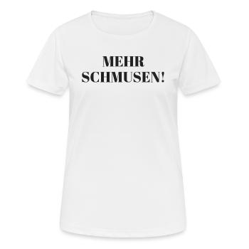 Zitate romantisch Liebe schmusen Kuscheln - Frauen T-Shirt atmungsaktiv - Weiß - Vorne - AI Model Female 172 dark (172cm)