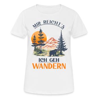 Mir reichts - ich geh Wandern - Frauen T-Shirt atmungsaktiv - Weiß - Vorne - AI Model Female 172 dark (172cm)