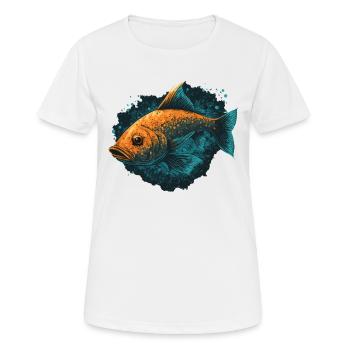 Tête de poisson - T-shirt respirant Femme - blanc - Devant - AI Model Female 172 dark (172cm)
