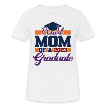 Stolze Mutter eines 2023 Graduiertenabschlusses für Frauen - Frauen T-Shirt atmungsaktiv - Weiß - Vorne - AI Model Female 172 dark (172cm)