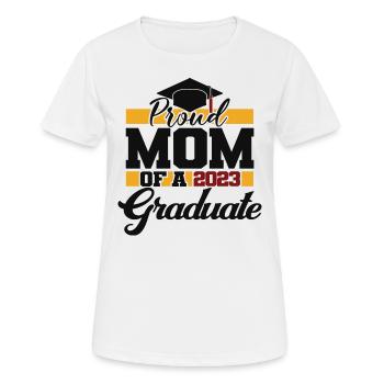 Stolze Mutter eines 2023 Graduiertenabschlusses für Frauen - Frauen T-Shirt atmungsaktiv - Weiß - Vorne - AI Model Female 172 dark (172cm)