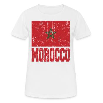 Maroc - T-shirt respirant Femme - blanc - Devant - AI Model Female 172 dark (172cm)
