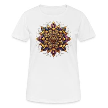 Mandala Harmony gold - Women's Breathable T-Shirt - white - Front - AI Model Female 172 dark (172cm)