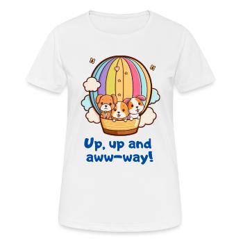 Up, up and aww-way! - Women's Breathable T-Shirt - white - Front - AI Model Female 172 dark (172cm)