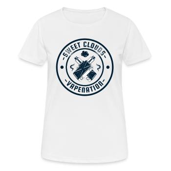 Vapenation transparent - Frauen T-Shirt atmungsaktiv - Weiß - Vorne - AI Model Female 172 dark (172cm)