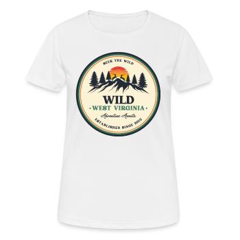 Wild West Virginia - Frauen T-Shirt atmungsaktiv - Weiß - Vorne - AI Model Female 172 dark (172cm)