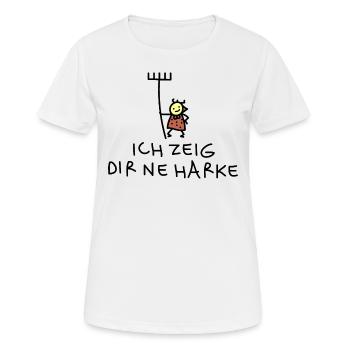 Bäuerin rebellisch - Frauen T-Shirt atmungsaktiv - Weiß - Vorne - AI Model Female 172 dark (172cm)