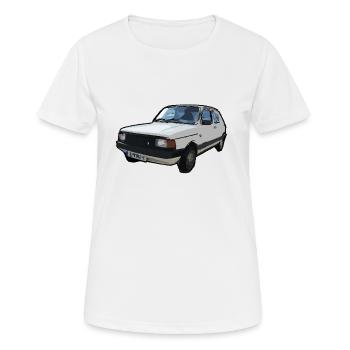 Voiture auto véhicule - T-shirt respirant Femme - blanc - Devant - AI Model Female 172 dark (172cm)