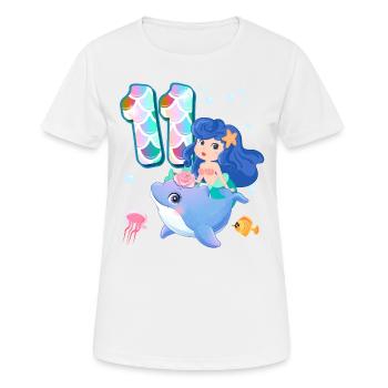 11th Birthday | Mermaid Birthday | - Women's Breathable T-Shirt - white - Front - AI Model Female 172 dark (172cm)
