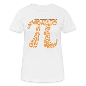 Pi symbole horde de monstres citrouilles - T-shirt respirant Femme - blanc - Devant - AI Model Female 172 dark (172cm)