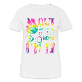 Frieden Aus Sechzehn Ich Bin 17 | Krawatte Färben - Frauen T-Shirt atmungsaktiv - Weiß - Vorne - AI Model Female 172 dark (172cm)