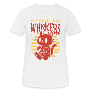 Der Teufel Hat Schnurrhaare Dämon Katze Halloween - Frauen T-Shirt atmungsaktiv - Weiß - Vorne - AI Model Female 172 dark (172cm)