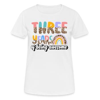 Drei Jahre Des Seins Awesome Animal Skin Pattern - Frauen T-Shirt atmungsaktiv - Weiß - Vorne - AI Model Female 172 dark (172cm)