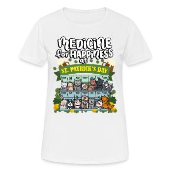 Médecine au bonheur le jour de la Saint-Patrick - - T-shirt respirant Femme - blanc - Devant - AI Model Female 172 dark (172cm)
