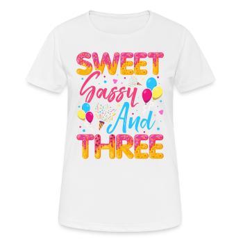 Süßer Frechdachs Und Drei Streusel Köstlicher - Frauen T-Shirt atmungsaktiv - Weiß - Vorne - AI Model Female 172 dark (172cm)