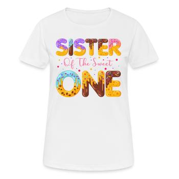Schwester Der Süßen Bestreut Köstlichen Krapfen - Frauen T-Shirt atmungsaktiv - Weiß - Vorne - AI Model Female 172 dark (172cm)