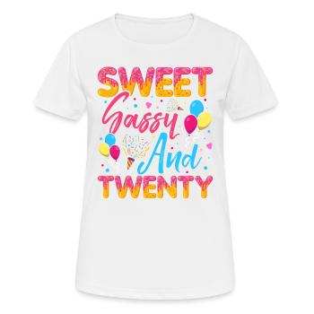 Sweet Sassy And Twenty Sprinkles Delicious - Frauen T-Shirt atmungsaktiv - Weiß - Vorne - AI Model Female 172 dark (172cm)