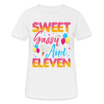 Sweet Sassy And Eleven Sprinkles Delicious - Women's Breathable T-Shirt - white - Front - AI Model Female 172 dark (172cm)