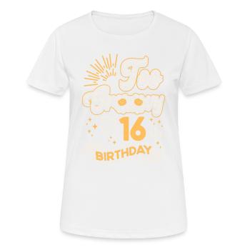 Zu Groovy Auf Meinem 16. Geburtstag Sechzehn - Frauen T-Shirt atmungsaktiv - Weiß - Vorne - AI Model Female 172 dark (172cm)