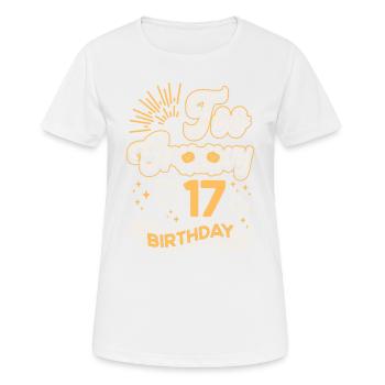 Zu Groovy An Meinem 17. Geburtstag Siebzehn Jahre - Frauen T-Shirt atmungsaktiv - Weiß - Vorne - AI Model Female 172 dark (172cm)