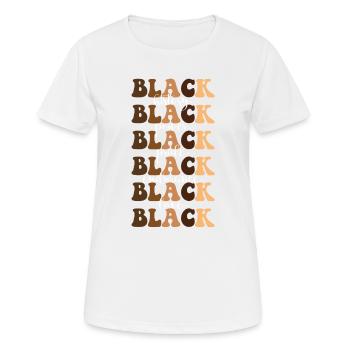 Histoire des Noirs Black Power Black - T-shirt respirant Femme - blanc - Devant - AI Model Female 172 dark (172cm)