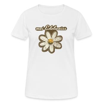 mei Edelweiss - Frauen T-Shirt atmungsaktiv - Weiß - Vorne - AI Model Female 172 dark (172cm)